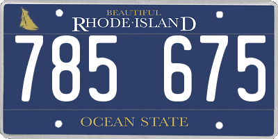 RI license plate 785675