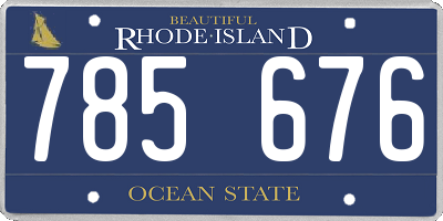 RI license plate 785676