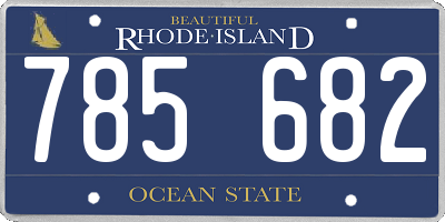 RI license plate 785682