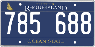 RI license plate 785688