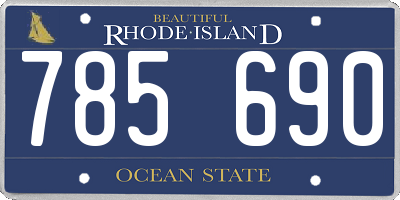 RI license plate 785690