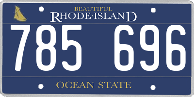 RI license plate 785696