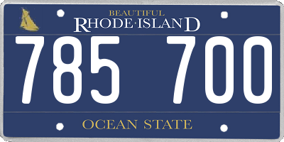 RI license plate 785700