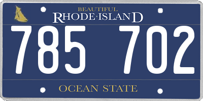 RI license plate 785702