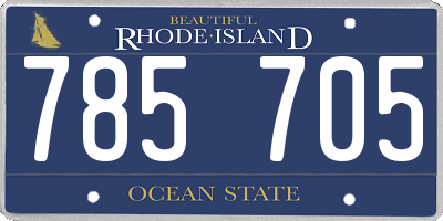 RI license plate 785705