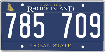 RI license plate 785709