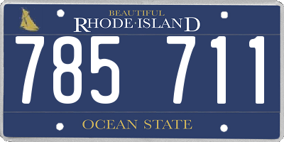 RI license plate 785711