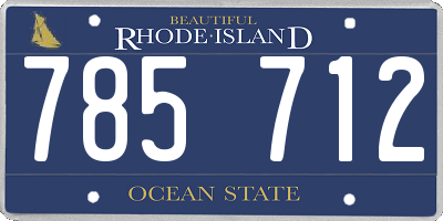 RI license plate 785712