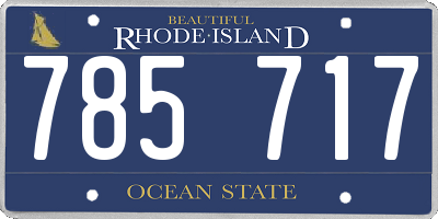 RI license plate 785717