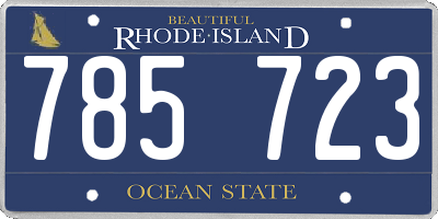 RI license plate 785723