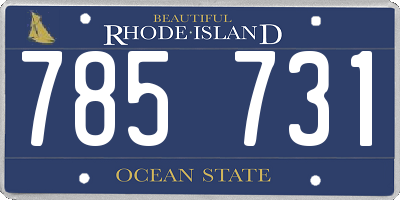 RI license plate 785731