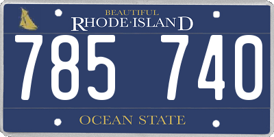 RI license plate 785740