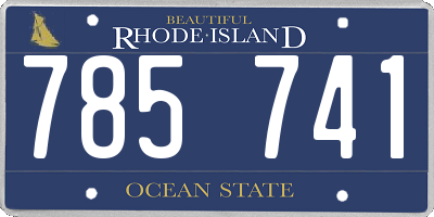 RI license plate 785741