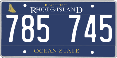 RI license plate 785745