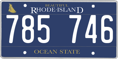 RI license plate 785746