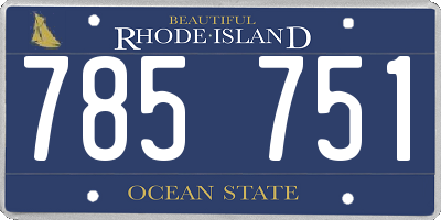 RI license plate 785751