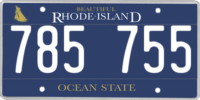 RI license plate 785755