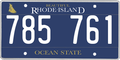RI license plate 785761