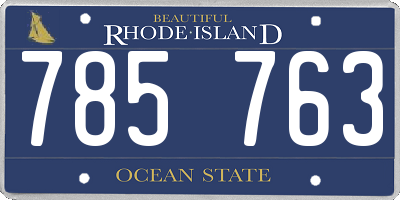 RI license plate 785763