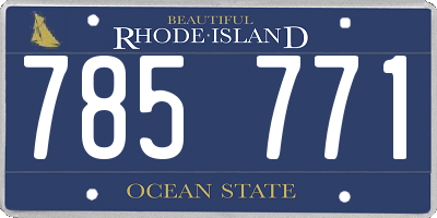 RI license plate 785771
