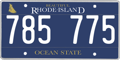 RI license plate 785775