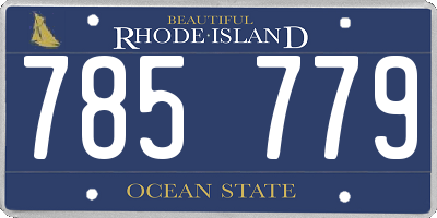 RI license plate 785779