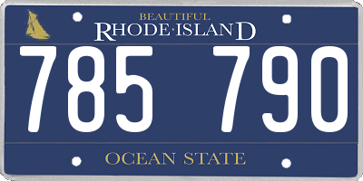RI license plate 785790