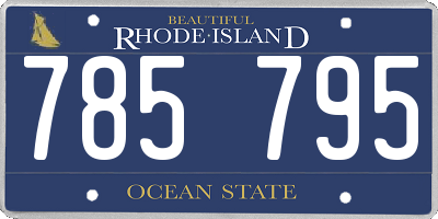 RI license plate 785795