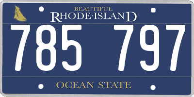 RI license plate 785797