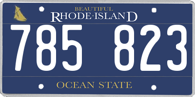 RI license plate 785823