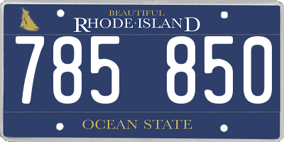 RI license plate 785850