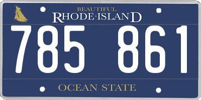 RI license plate 785861