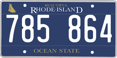 RI license plate 785864