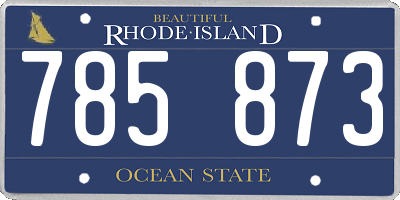 RI license plate 785873