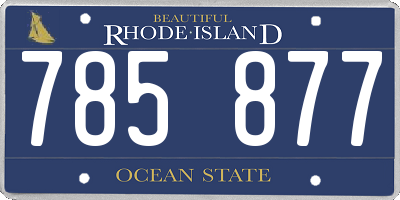 RI license plate 785877