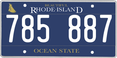 RI license plate 785887