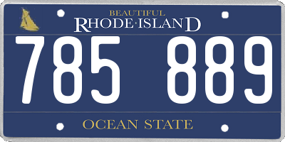 RI license plate 785889