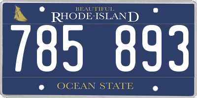 RI license plate 785893