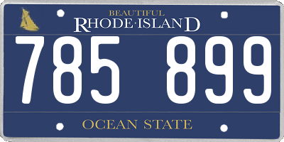 RI license plate 785899