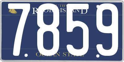 RI license plate 7859