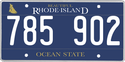 RI license plate 785902