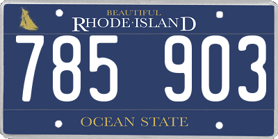 RI license plate 785903
