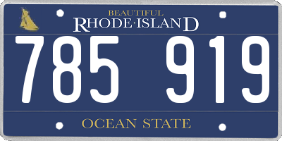RI license plate 785919