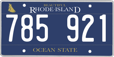 RI license plate 785921