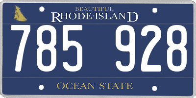 RI license plate 785928