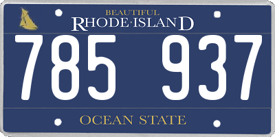 RI license plate 785937