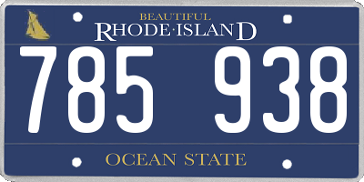 RI license plate 785938