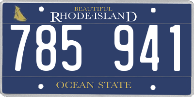 RI license plate 785941