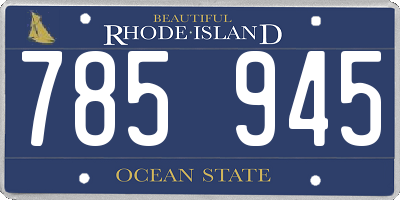 RI license plate 785945