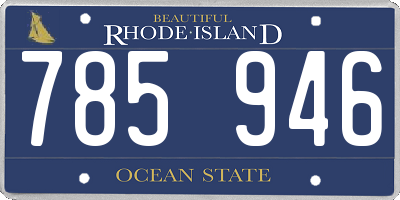 RI license plate 785946
